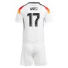 Conjunto (Camiseta+Pantalón Corto) Alemania Wirtz 17 Primera Equipación Euro 2024 - Niño